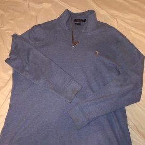Polo Ralph Lauren Blue Estate Rib Quarter Zip